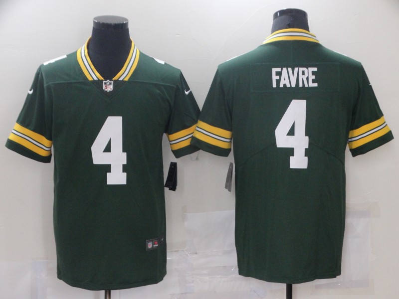 Men's Green Bay Packers Brett Favre #4 Green Jersey